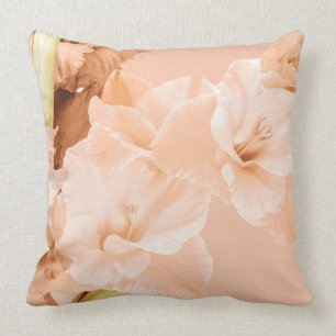Peach & Green Decorative Throw Pillow
