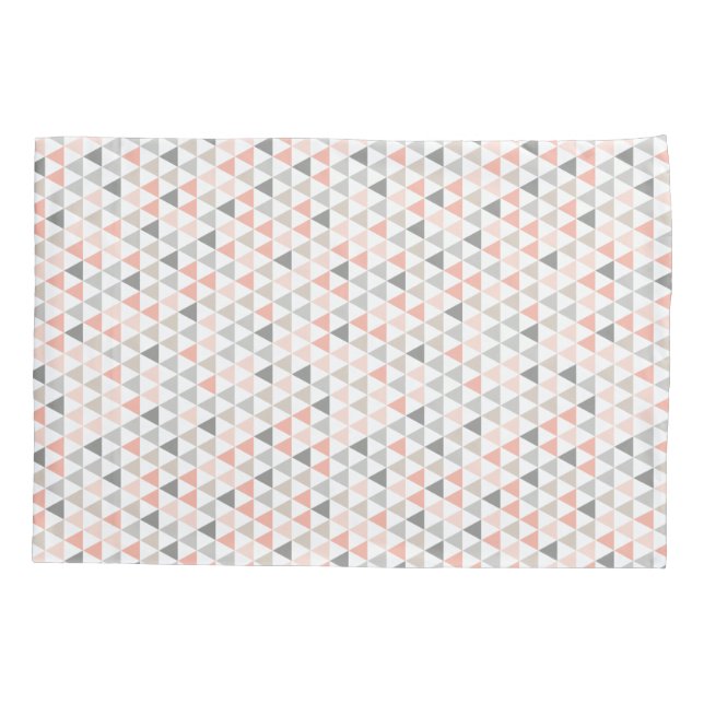 Peach Grey Beige Neutrals Modern Pillow Case (Back)