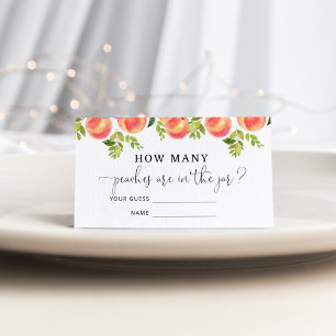 Peach guess how many peaches are in the jar enclosure card