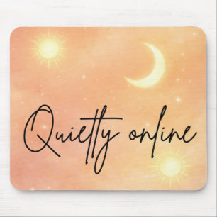 Peach haze and cloud cream AI art Mouse Pad