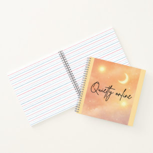 Peach haze and cloud cream AI art  Notebook