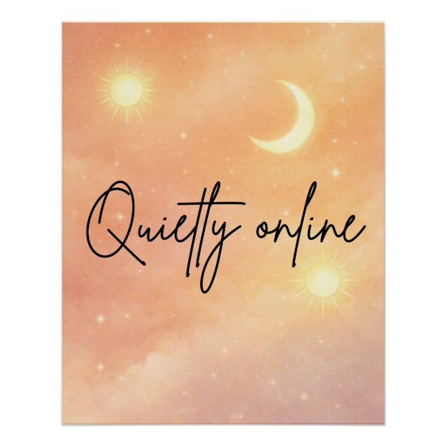 Peach haze and cloud cream AI art  Poster (Front)