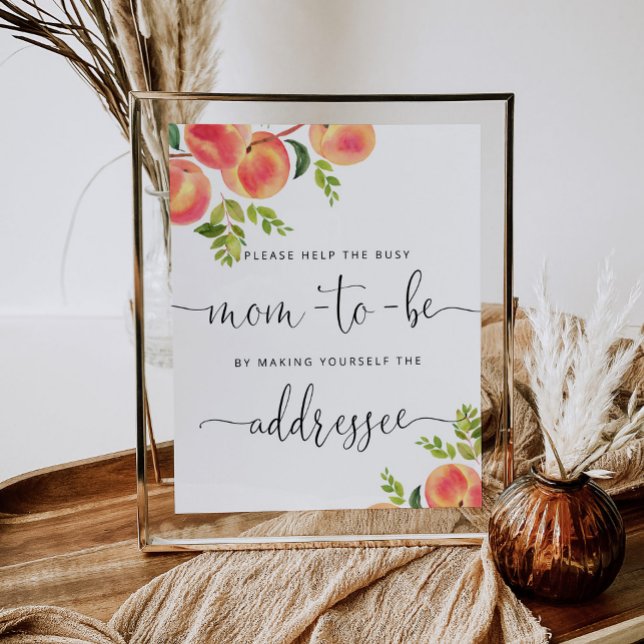 Peach help the busy Mom Address an envelope Poster (Creator Uploaded)
