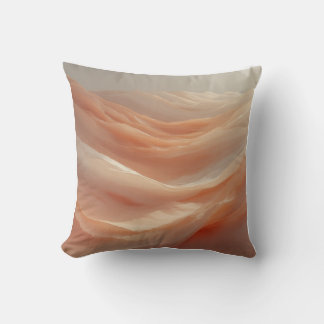 Peach Horizon Glow Throw Pillow