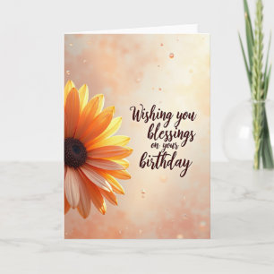 Peach Hues Birthday Wishes Card