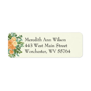 Peach Ivory Mariage Rose Vintage