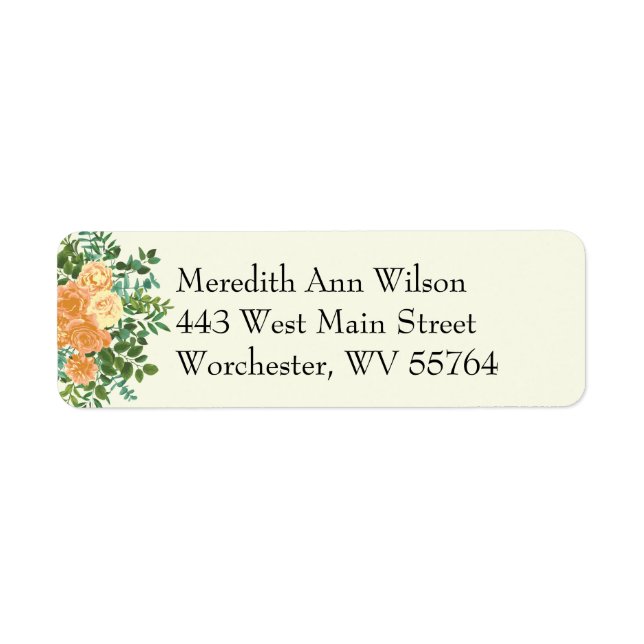 Peach Ivory Wedding Vintage Rose (Front)