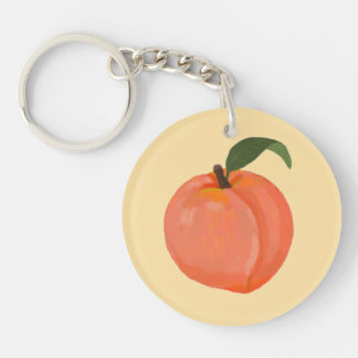 Peach Keychain