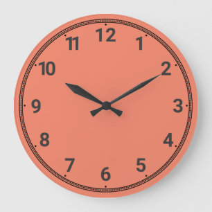 Peach large clock