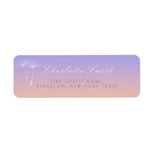 Peach Lavanda Grey Ombre Dandelion Address