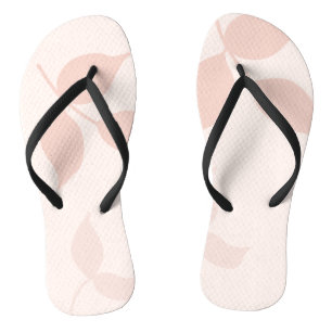 Peach Leaves Pattern Flip Flops