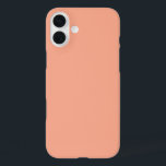 Peach Light Orange Pink Solid Custom Colour Gift iPhone 16 Plus Case<br><div class="desc">Printed with elegant solid custom colour background,  you may choose a different colour background if you wish. Feel free to customize and add your texts!</div>