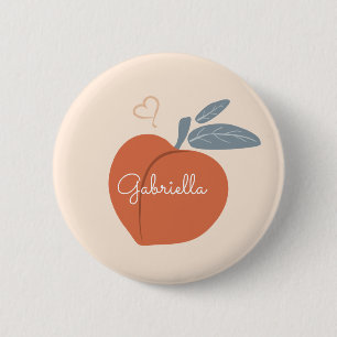 Peach Love 2 Inch Round Button