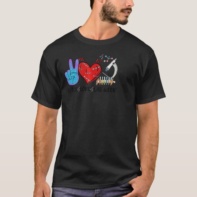 Peach Love Lab Week  Technologist T-Shirt (Front)