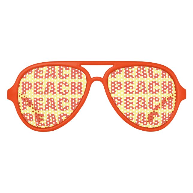Peach lover party shades. Funny fruit sunglasses (Front)
