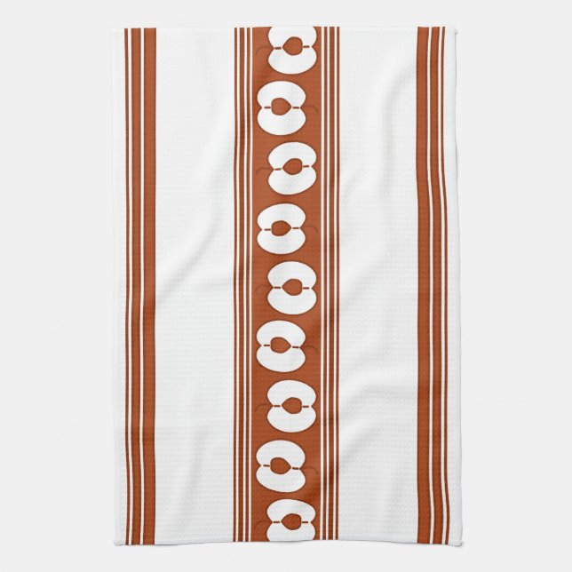 Peach Luxury Jacquard Stripes Kitchen Towel (Vertical)