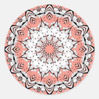 Peach Mandala (Design 3) Stickers