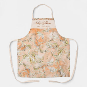 Peach marbling beauty professional apron