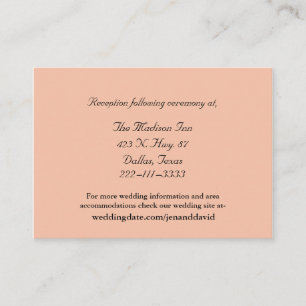 Peach Mariage cartes de boîtier