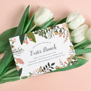 Peach Meadow   Easter Brunch Invitation