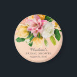 Peach Meadow Floral Bridal Shower Magnet<br><div class="desc">Beautiful floral bridal shower design featuring a gorgeous bouquet of peach,  pink,  yellow & white flowers set on a light peach background.  Flip our design over to view a coordinating floral back for an extra special touch.</div>