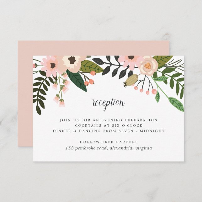 Peach Meadow Reception Card (Front/Back)