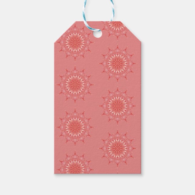 peach mod mandala gift tags (Front)