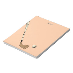 Peach Modern Vintage Golf  Notepad