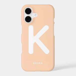 Peach Monogram Phone Case