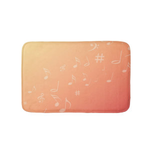 Peach Music Bath Mat
