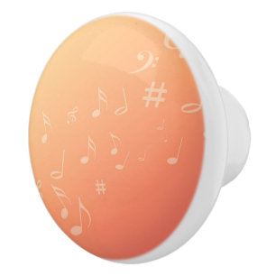 Peach Music Ceramic Knob