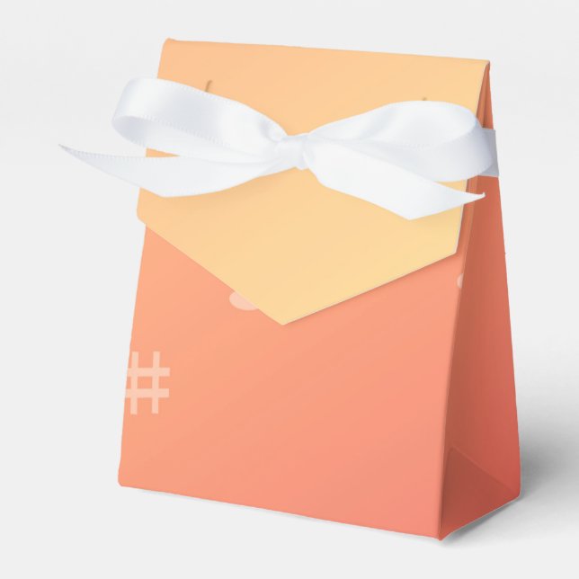Peach Music Favor Box (Front Side)