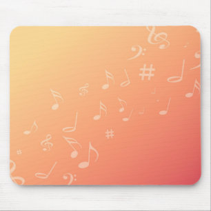 Peach Music Mouse Pad