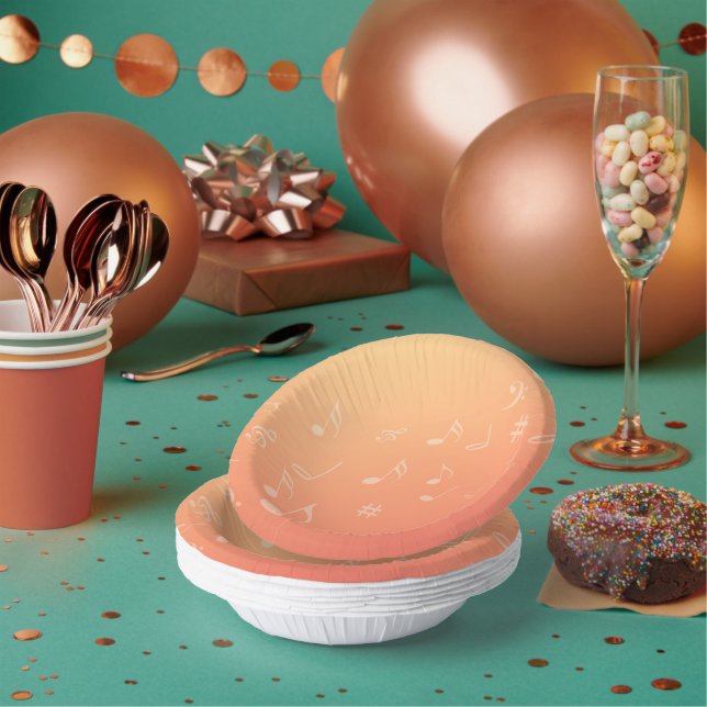Peach Music Paper Plate (Multi)