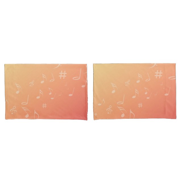 Peach Music Pillowcase (Front-Set)