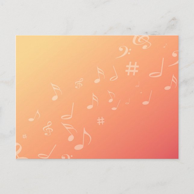 Peach Music Postcard (Front)