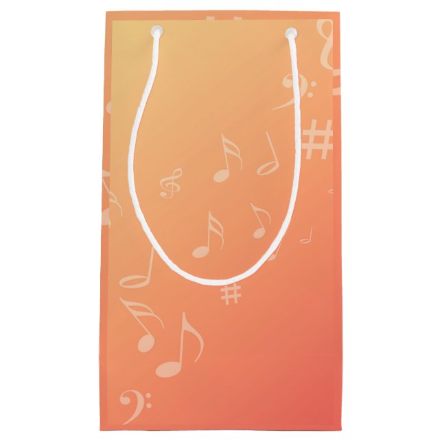 Peach Music Small Gift Bag (Front)