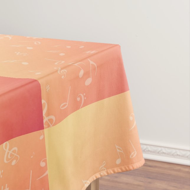 Peach Music Tablecloth (In Situ)
