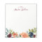 Peach Navy Floral Personalized Notepad Stationery