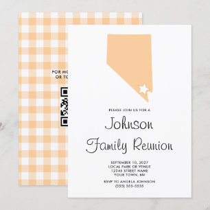 Peach Nevada Family Reunion Invitation