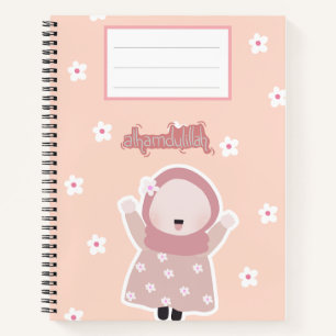 Peach Notebook "Alhamdulillah"