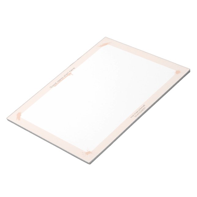 Peach Notepad Good Ideas Start Here (Angled)