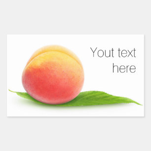 Peach on a leaf sticker