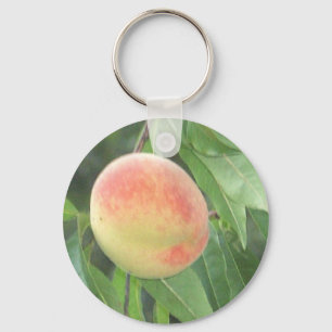 Peach on the Tree keychain