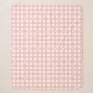 Peach Orange Checks Sherpa Blanket