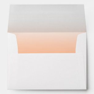 Peach Orange Fuzz Wedding Elegant Minimalistic Envelope