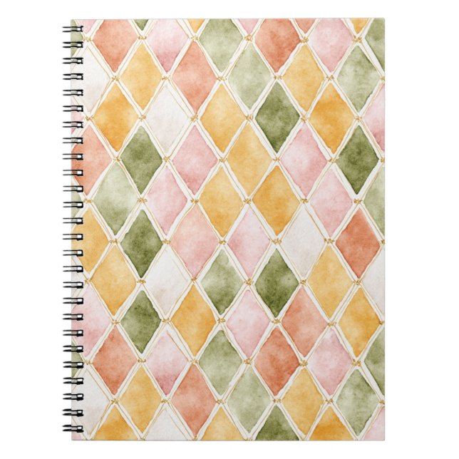 Peach Orange Green Yellow Blush   Notebook (Front)