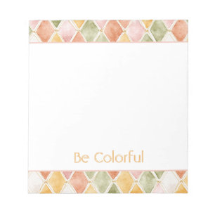 Peach Orange Green Yellow Blush Notepad