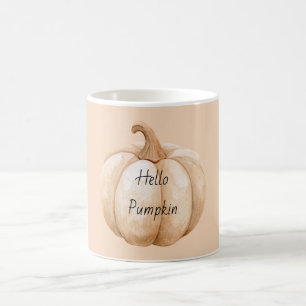 Peach Orange Hello Pumpkin Coffee Mug