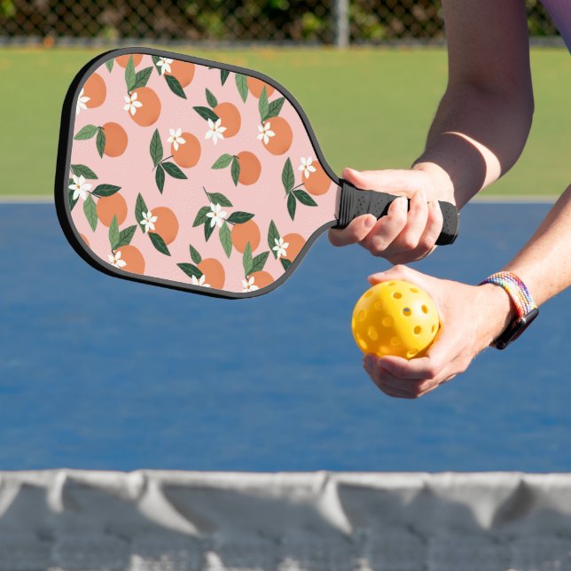 Peach Orange Juice Pattern Pickleball Paddle (Insitu)